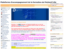 Tablet Screenshot of moodle.polytech-lille.fr