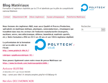 Tablet Screenshot of materiaux.polytech-lille.net